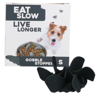 Eat Slow Live Longer Gobble Stopper Grijs S - thumbnail