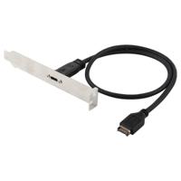30cm paneel beugel Header USB-C / Type-C Female naar USB 3.1 Type-E Extension Wire Connector kabel snoer - thumbnail