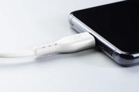 Cellular Line USBDATACMICROUSBW platte band datakabel met micro USB-poort (opladen/synchroniseren USB 2.0) 1m wit - thumbnail