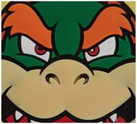 Super Mario - Bowser Rubber Keychain - thumbnail