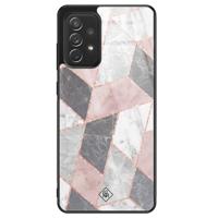 Samsung Galaxy A52 glazen hardcase - Stone grid - thumbnail