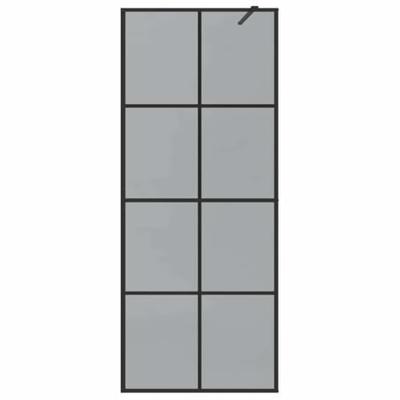 VidaXL Inloop douche wand zwart 80 x 195 cm gehard glas VidaXL Inloop douche wand zwart 80 x 195 cm gehard glas