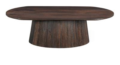 Sohome Ovale Salontafel 'Olav' Mangohout, 120 x 70cm, kleur Walnoot
