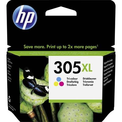 HP 305XL originele driekleurige inktcartridge met hoge capaciteit voor HP DeskJet 2300/2700 / Plus 4100, ENVY 6000 / Pro 6400 (3YM63AE)