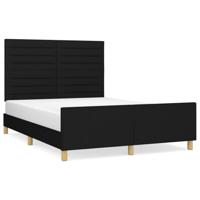 Bedframe zonder matras stof zwart 140x200 cm - thumbnail