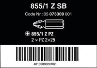Wera 855/1 Z SB SiS 05073309001 Kruis-bit PZ 2 Gereedschapsstaal Taai D 6.3 2 stuk(s) - thumbnail