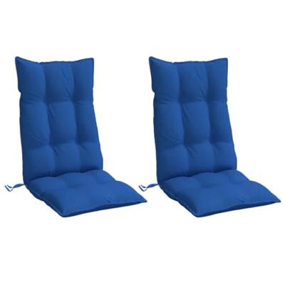 VidaXL Stoelkussens 2 st hoge rug oxford stof koningsblauw VidaXL Stoelkussens 2 st hoge rug oxford stof koningsblauw