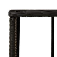 VidaXL Hottub-ombouw poly rattan en massief acaciahout zwart - thumbnail