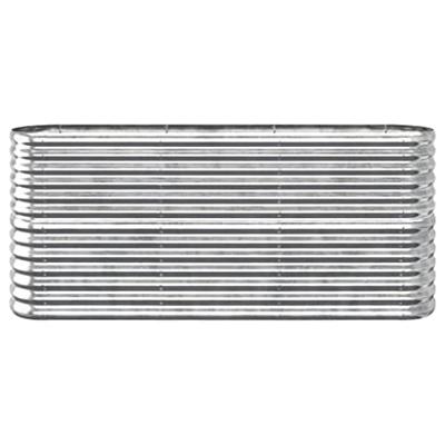 VidaXL Plantenbak 152x40x68 cm gepoedercoat staal zilverkleurig