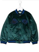 Kenzo Kids Tiger corduroy bomber jacket - Green - thumbnail