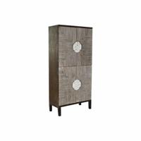 Kast DKD Home Decor MB-179372 Donkerbruin Lichtbruin Spar Hout MDF 86 x 41 x 181 cm - thumbnail