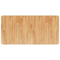 Wastafelblad 100x50x2,5cm behandeld massief hout lichtbruin - thumbnail