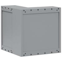 Gereedschapskast met plank Zwart en grijs 55 x 55 x 55 cm - thumbnail