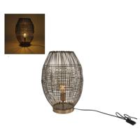 Gifts Amsterdam Metalen Tafellamp Lina 27x27x38 cm Oud Messing - thumbnail