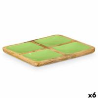 Dienblad met Vakjes GiftDecor MALI-991 G Groen 31 x 3 x 3 cm (6 Stuks) - thumbnail