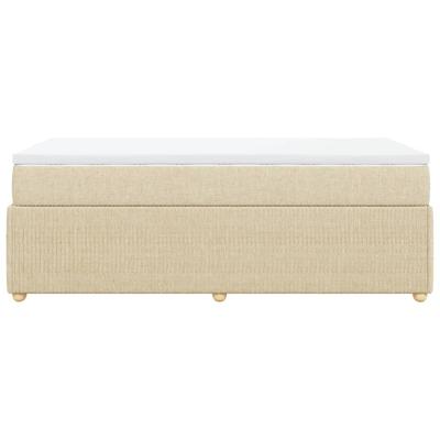 Boxspring met matras stof crèmekleurig 120x200 cm - thumbnail