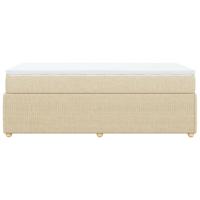 Boxspring met matras stof crèmekleurig 90x200 cm - thumbnail