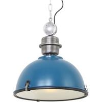 Steinhauer HanglampBikkel blauw met metaalgrijs - 7586PE - thumbnail