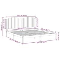 Bedframe extra lang zonder matras massief hout 200x220 cm - thumbnail