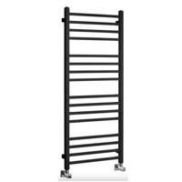 Designradiator Sapho Metro Recht 50x120 cm Mat Zwart Sapho - thumbnail