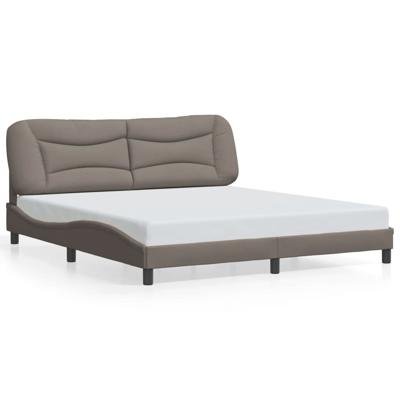Bedframe zonder matras stof taupe 180x200 cm