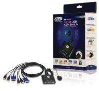 ATEN CS22U-AT KVM-switch 2 poorten VGA USB 2048 x 1536 Pixel - thumbnail