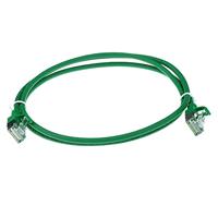 ACT Groene 5 meter LSZH U/FTP CAT6A datacenter slimline patchkabel snagless met RJ45 connectoren - thumbnail