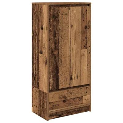 Kast met lade 55,5x34x119,5 cm spaanplaat hout oud hout