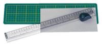 Snijliniaal alco met mat 38x10cm - thumbnail