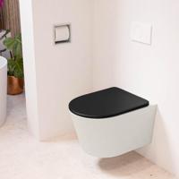 MONDIAZ LAVIE hangend toilet single fire rimless diepspoel Linen, Toiletzitting met quick-release & softclose Urban - thumbnail