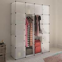 VidaXL Modulaire kast met 14 compartimenten wit 37 x 146 x 180,5 cm - thumbnail