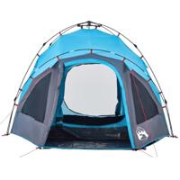 VidaXL Koepeltent 3-persoons snelontgrendeling blauw - thumbnail