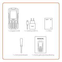Gigaset GLX8 - Robuuste 4G outdoor telefoon - Stof en water-bestendig volgens IP68-norm - Dual SIM - Zonder contract - Bluetooth-Versie 5.0-2.4-inch LCD-scherm, zwart/oranje - thumbnail