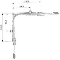 i.S.-Hoekoverbrenging 2 nokken 115x115mm ZL M - thumbnail