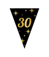 Classy Vlaggenlijn 30 Jaar Zwart/Goud (10m) - thumbnail