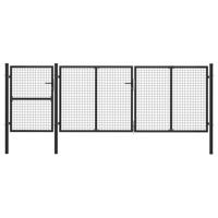 vidaXL Poort 400x125 cm staal antraciet - thumbnail