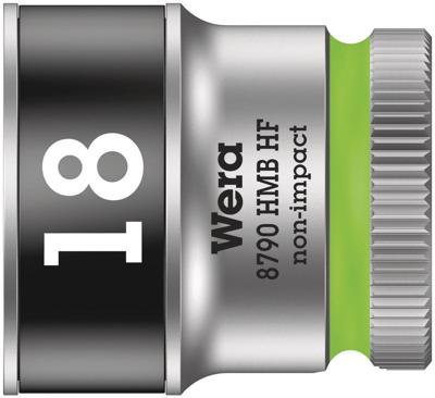 Wera 8790 HMB HF Zyklop Hand- en Machinedop, met 3/8"-aandrijving met vasthoudfunctie, 18.0 x 29.0 mm - 1 stuk(s) - 05003752001 Wera 8790 HMB HF Zyklop Hand- en Machinedop, met 3/8"-aandrijving met vasthoudfunctie, 18.0 x 29.0 mm - 1 stuk(s) - 05003752001