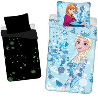 Disney Frozen Dekbedovertrek, Sisters Glow in the Dark - 140 x 200 cm - Katoen - 70 x 90 cm - thumbnail
