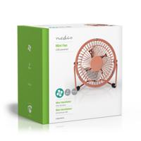 Metalen Miniventilator | Diameter 10 cm | USB-Voeding | Oudroze - thumbnail