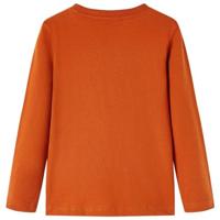 Kindershirt met lange mouwen berenprint 104 lichtroestkleurig - thumbnail
