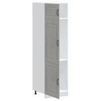 Keukenkast Kalmar bewerkt hout betongrijs - thumbnail