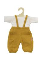 Heless Poppen tuinbroek okergeel, maat 28-35 cm - thumbnail