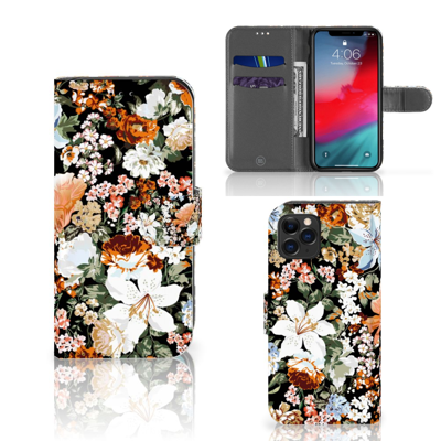 Hoesje voor Apple iPhone 11 Pro Dark Flowers Hoesje voor Apple iPhone 11 Pro Dark Flowers