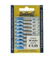 Duodent Flexibele Interdentale Borstels Blauw XS-S - thumbnail