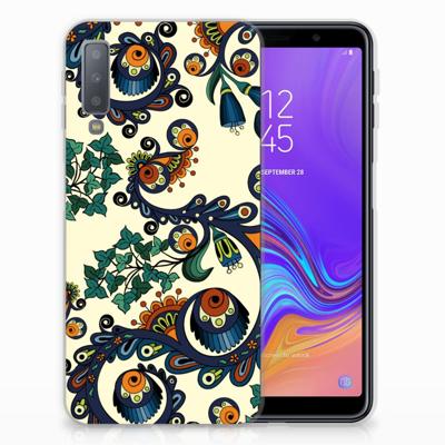 Siliconen Hoesje Samsung Galaxy A7 (2018) Barok Flower Siliconen Hoesje Samsung Galaxy A7 (2018) Barok Flower