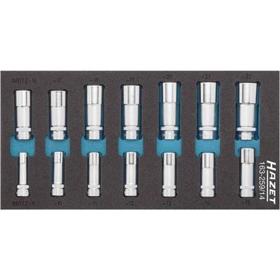 Hazet 163-259/14 Dopsleutelinzetset 3/8 (10 mm) 14-delig Hazet 163-259/14 Dopsleutelinzetset 3/8 (10 mm) 14-delig