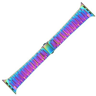 Stalen schakelband - Multicolor - Geschikt voor Apple watch 44mm / 45mm / 46mm / 49mm Stalen schakelband - Multicolor - Geschikt voor Apple watch 44mm / 45mm / 46mm / 49mm