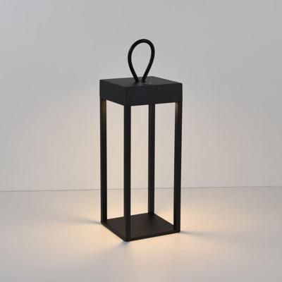 LED Tafellamp Larion nero - Lantaarn - IP44 voor binnen en buiten (overdekt) - Met lus om op te hangen