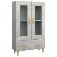 Hoge kast 70x31x115 cm bewerkt hout betongrijs - thumbnail
