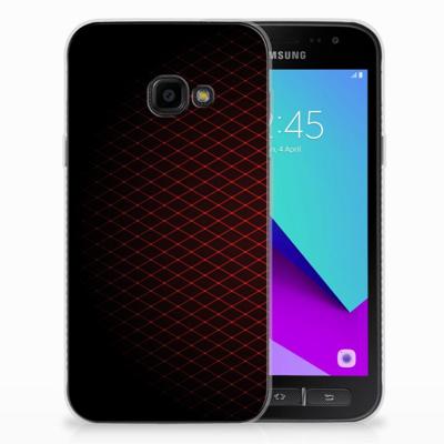 Samsung Galaxy Xcover 4 | Xcover 4s | TPU bumper | Geruit Rood